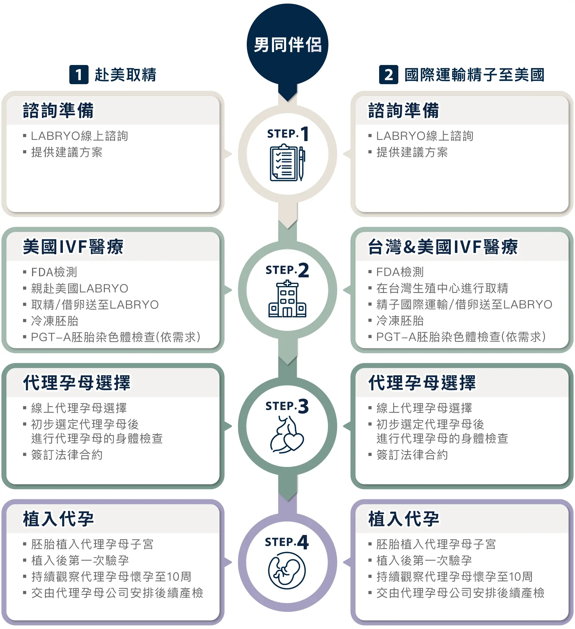 男同伴侶生育方案流程